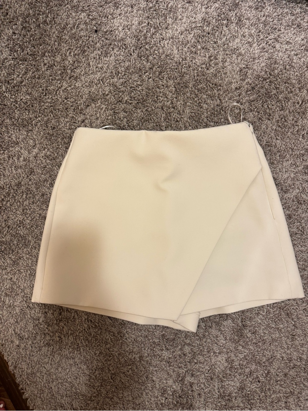 Zara Women's Cream Skort Shorts - Classic Wrap Front
